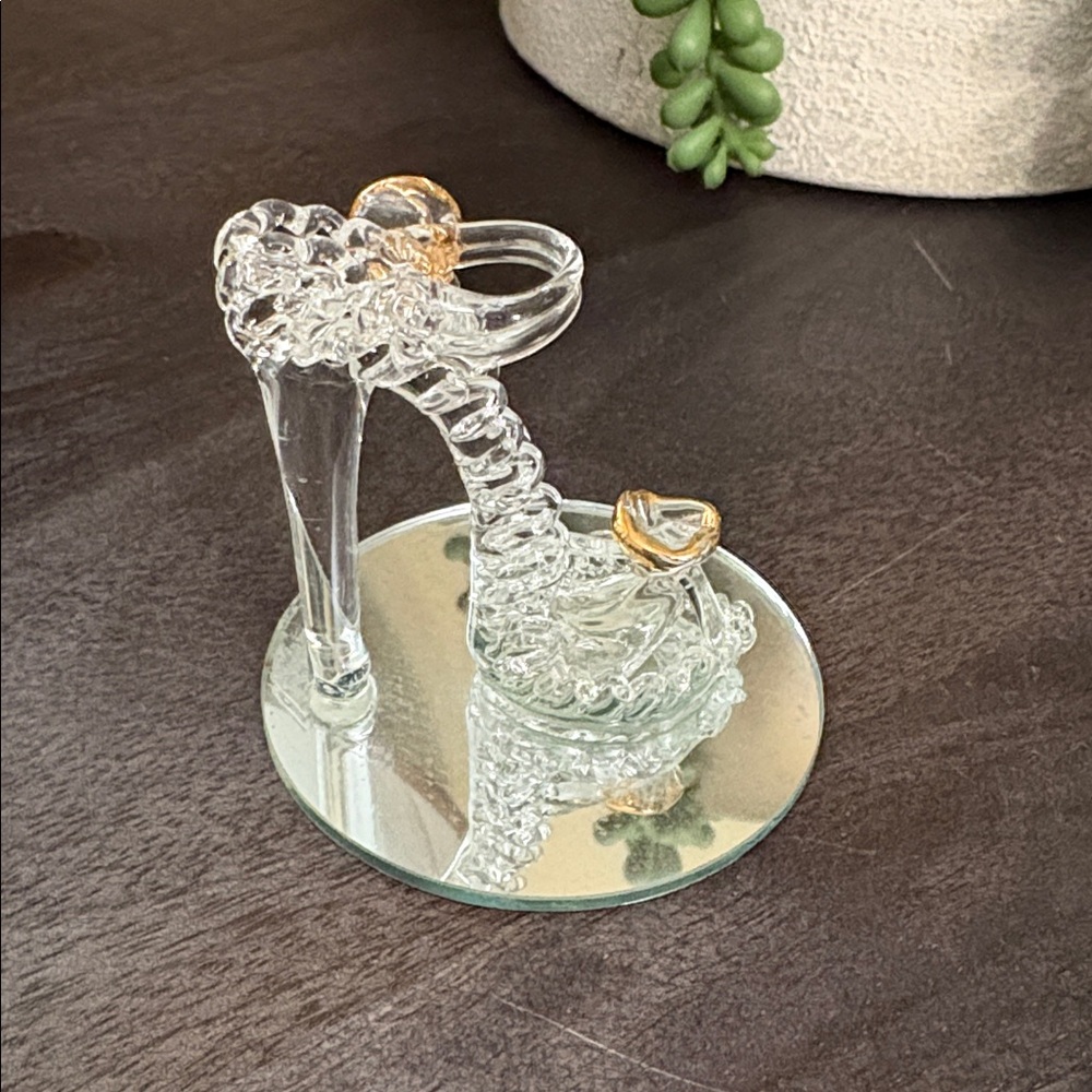 Elegant Crystal High Heel Figurine